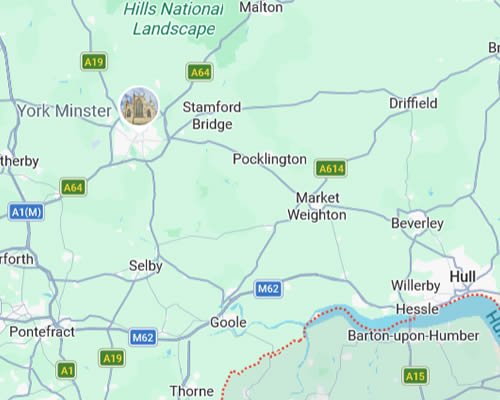 locations covered by Yorkshire Party Wall Surveyor 